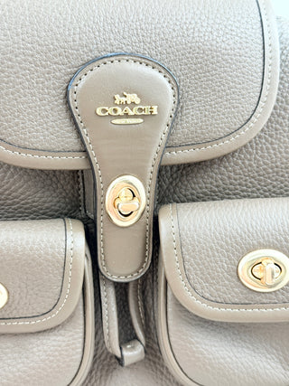 Coach leather small size backpack hadley