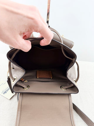 Coach leather small size backpack hadley