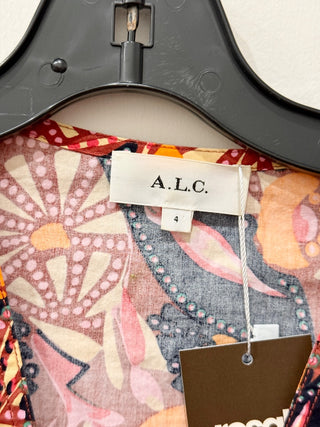 A.L.C. v neck printed casual pattern dress mini, 4