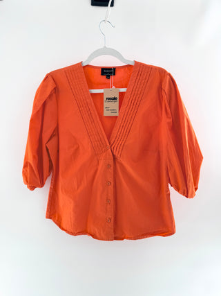 Bardot front buttons cotton blouse, XXL