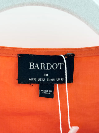 Bardot front buttons cotton blouse, XXL
