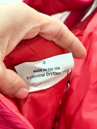 Gonzalo Calderon Couture Silk Asymmetric One Shoulder Midi Dress Red Women's 4