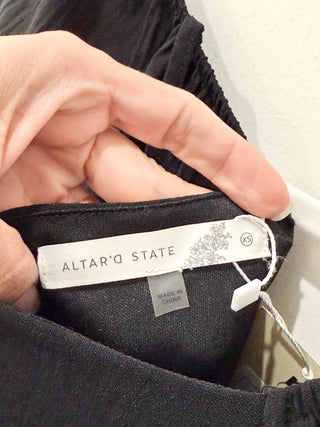 Altar'd State Show me your MuMu Puff Long Sleeve Mandy Dress Black Womens XS