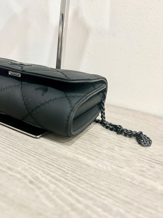 Tory Burch small quilted flap wallet on chain bag