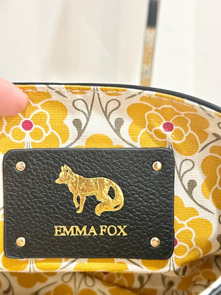 Emma Fox snakeprint flap bag with chain strap faux leather