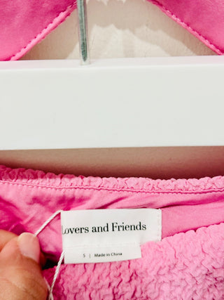 Lovers and Friends textured set bra and mini skirt, S