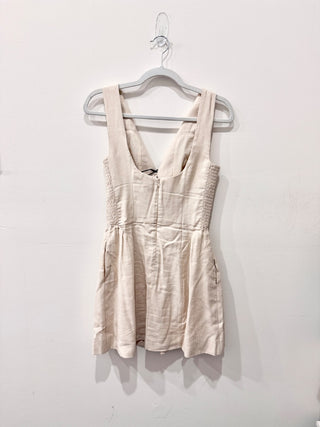 NWT Sovere Eve Sleeveless Bateau Mini Fit & Flare Dress Neutral Women's Size 6