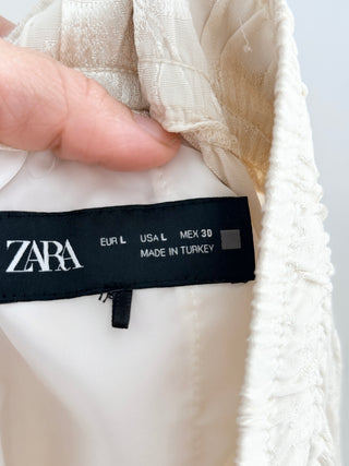 Zara Cream Button up set, M