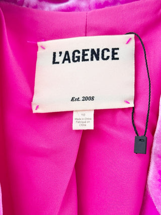 L'Agence Kenzie Double Breasted Velvet Blazer With Matching Lane Flared Velvet Trousers, Blazer - 10 / Pants - 8