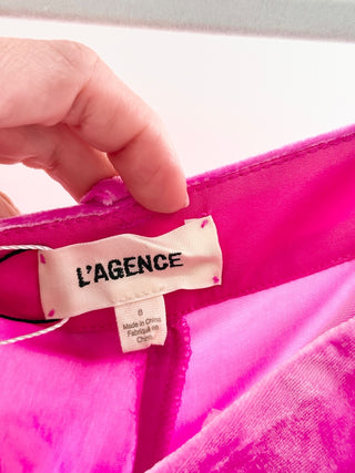 L'Agence Kenzie Double Breasted Velvet Blazer With Matching Lane Flared Velvet Trousers, Blazer - 10 / Pants - 8