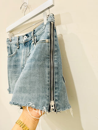 Rag & Bone side zipper shorts denim, 28