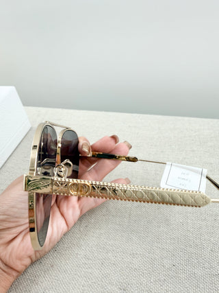 Dior dior cannage A1 U metal sunglasses