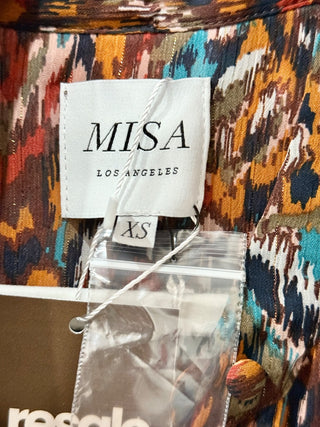 MISA sleeveless ruffle mini dress pattern, XS