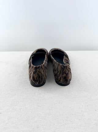 Margaux animal print suede ballet flats, 39.5