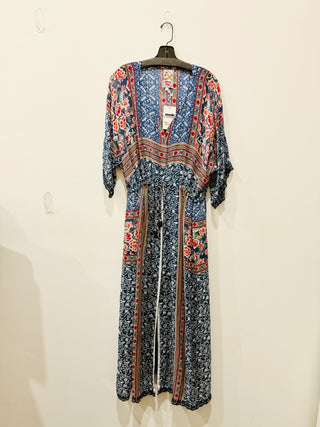 Johny Was kaftan maxi dress with lining, L