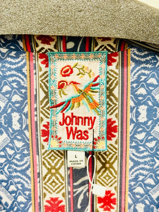 Johny Was kaftan maxi dress with lining, L