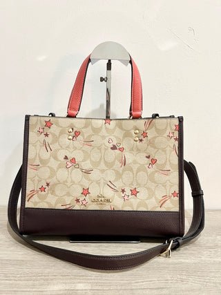 Coach floral and heart print CC medium bag