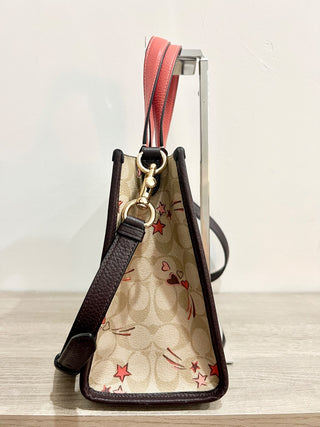 Coach floral and heart print CC medium bag