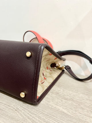 Coach floral and heart print CC medium bag