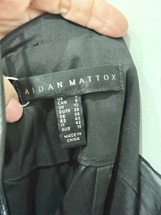 Aidan by Aidan Mattox Sleeveless Halter Ruffle Cocktail Gown Black Womens Size 6