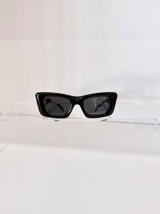 Prada PR 13ZS UV 400 Full Rim Cat Eye Sunglasses Black Women's