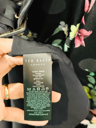 Ted Baker sleeveless floral midi dress, 1 / S