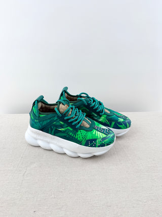 Concepts x Versace Chain Reaction JLO Sneakers Silk Chiffon Jungle Print EU 37.5