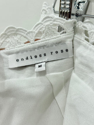 Endless rose eyelet trim 2 piece set top and skirt, M