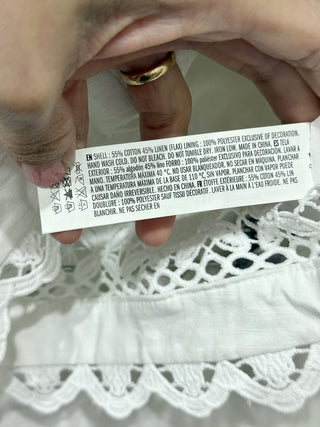 Endless rose eyelet trim 2 piece set top and skirt, M