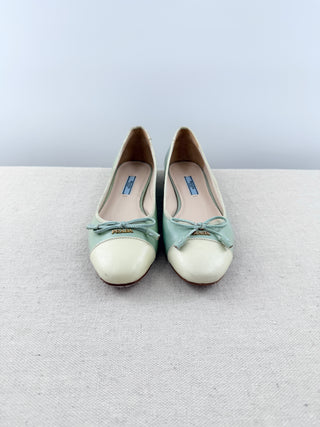Prada leather flat ballet shoes, 37