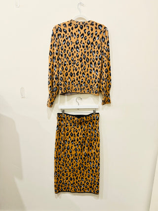 Ann Taylor pattern set sweater and midi skirt, top LP / bottom M