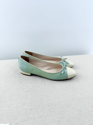 Prada leather flat ballet shoes, 37