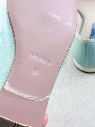 Prada leather flat ballet shoes, 37