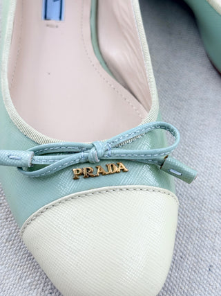 Prada leather flat ballet shoes, 37