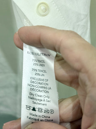 Kobi Halperin linen blend embroidered blouse, L
