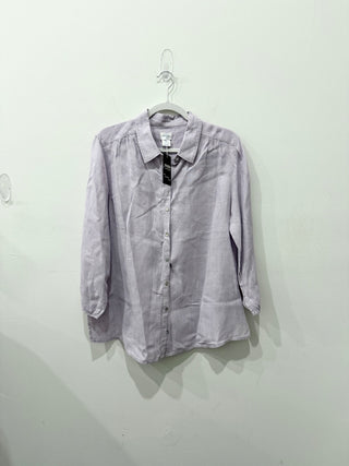 Sigrid Olsen linen button down top, L