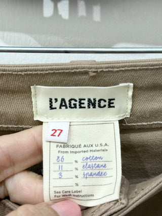 L'Agence kendra high rise cropped coated jeans, 27