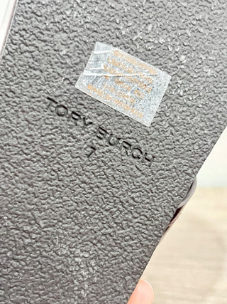 NWT Tory Burch Miller Cloud Metallic Slip On Flat Thong Sandals Merlot Women's 7