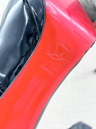Christian Louboutin platform pointy heel patent leather pumps, 40