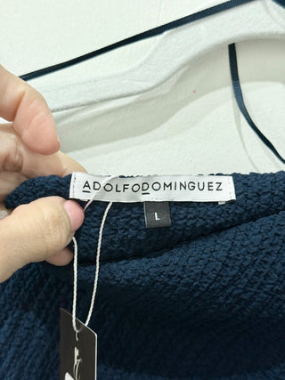 Adolfo Dominguez long sleeve ruched midi dress, L