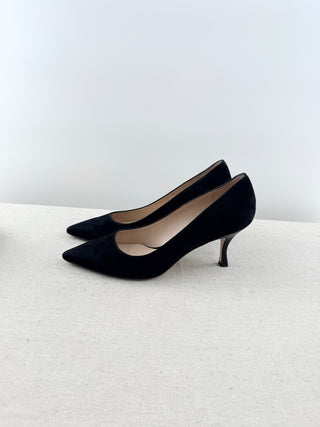 Stuart Weitzman suede mid heel pumps, 8