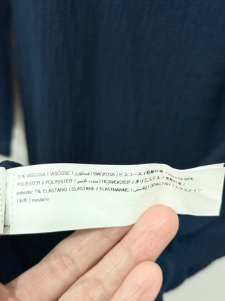 Adolfo Dominguez long sleeve ruched midi dress, L