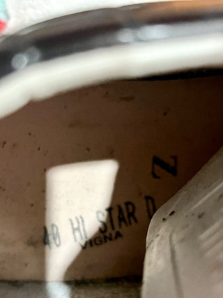 Golden Goose Deluxe Brand w/Alligator Skin Mid Top Sneakers Black & White EU 40