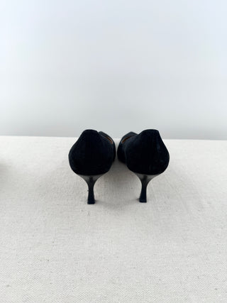 Stuart Weitzman suede mid heel pumps, 8