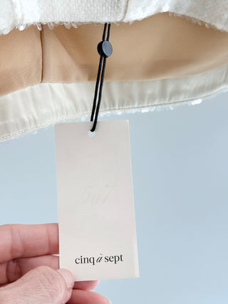 Cinq A Sept Sequined crop top, M