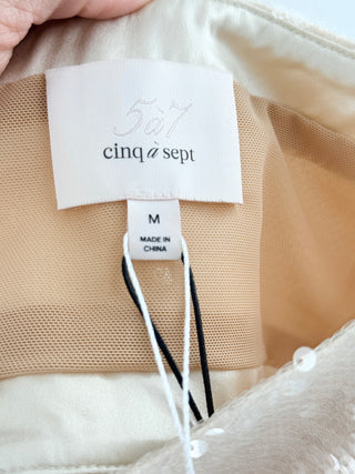 Cinq A Sept Sequined crop top, M