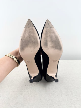 Stuart Weitzman suede mid heel pumps, 8