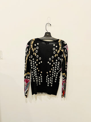 Etro pattern silk cashmere sweater, 40 IT / US 4