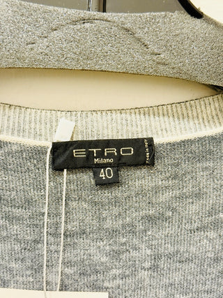 Etro pattern silk cashmere sweater, 40 IT / US 4