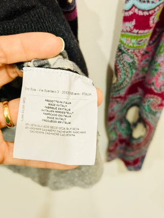 Etro pattern silk cashmere sweater, 40 IT / US 4